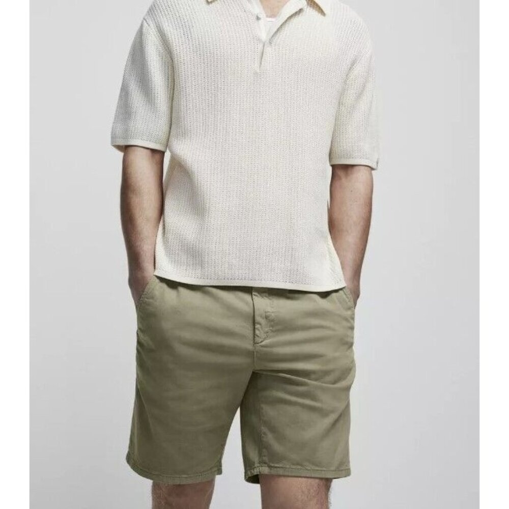 Rag & Bone New York Perry Cotton Twill Short Pale Army ( 40 )